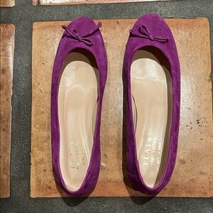 Purple Suede Flats with Bow from a store in Napa Valley